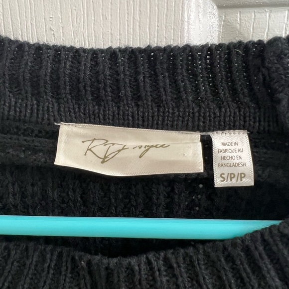 RD Style Rowca Cotton Blend Black Sweater - Picture 3 of 3